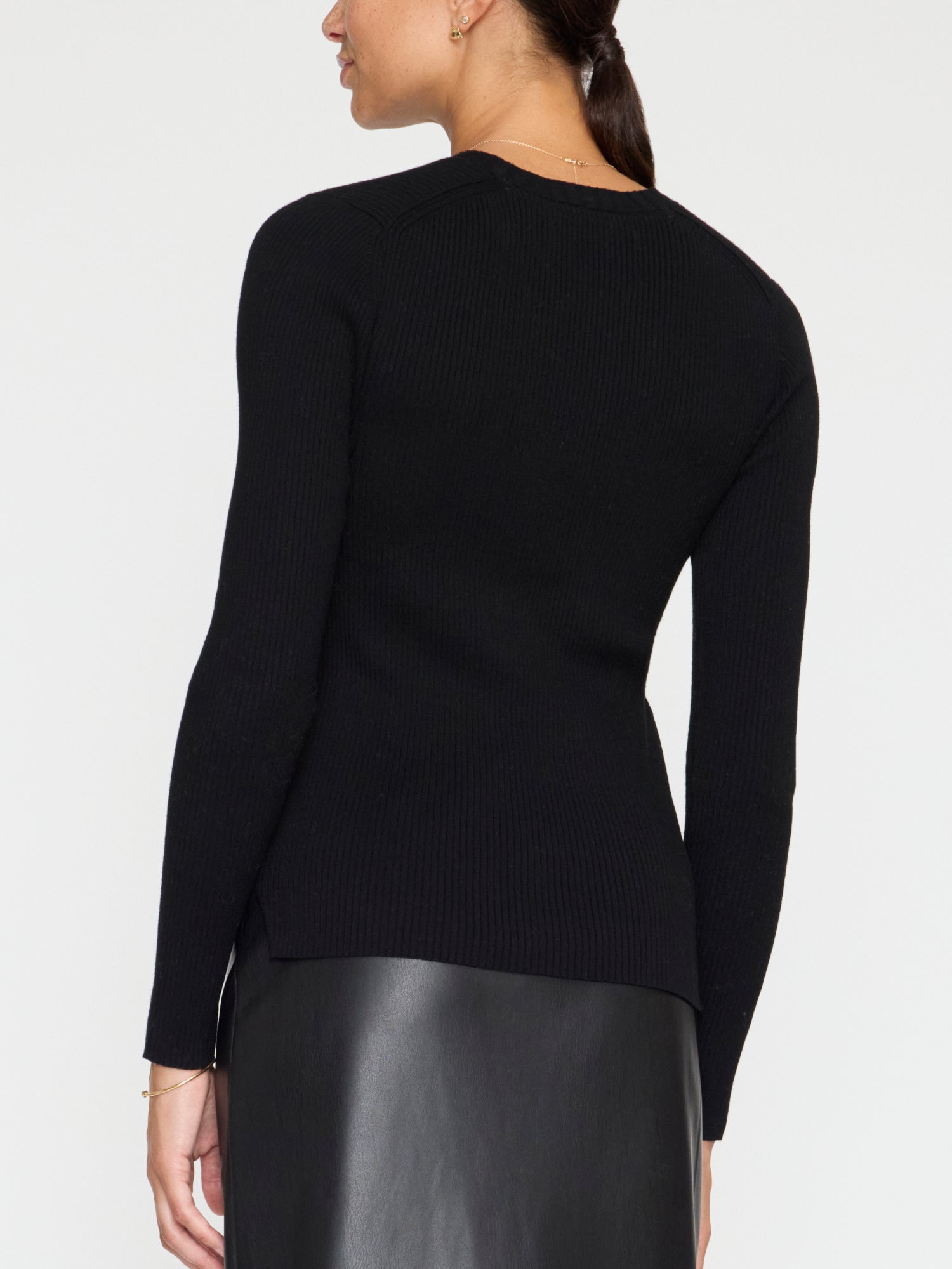 Women's Tamsin Skinny Rib in Black Onyx | Brochu Walker Women's Tamsin Skinny Rib in Black Onyx | Brochu Walker