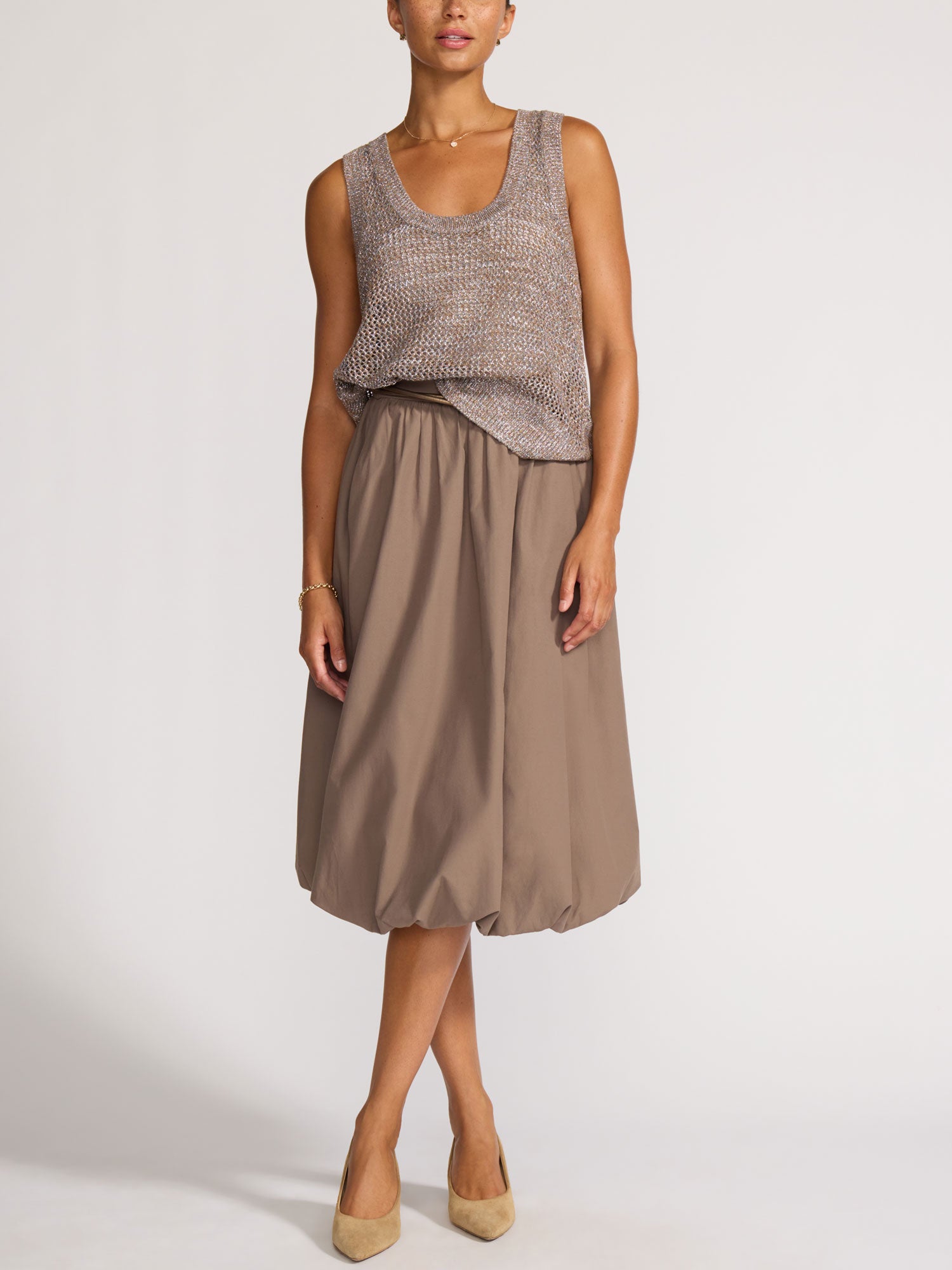 Women's Loti Bubble Skirt in Terra | Brochu Walker Women's Loti Bubble Skirt in Terra | Brochu Walker