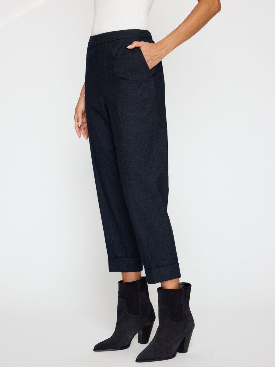 Westport navy cropped pant side view