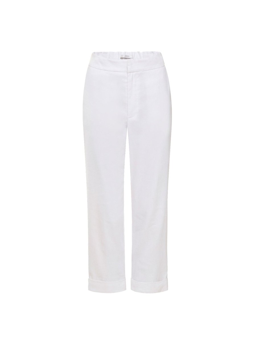 Westport white cropped pant flat view