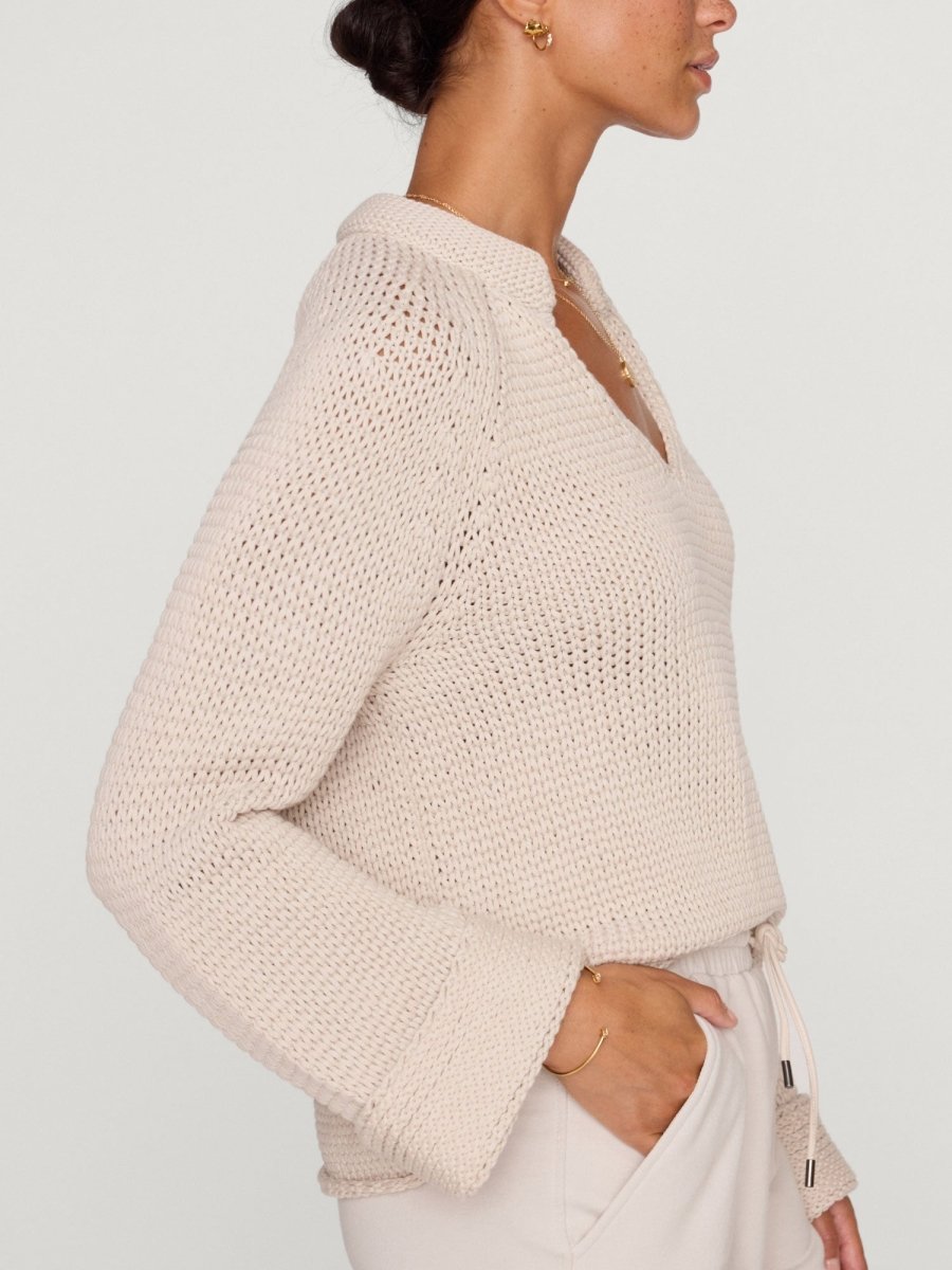 Recycled Cashmere Wool Mock Neck Box-Top | EILEEN FISHER