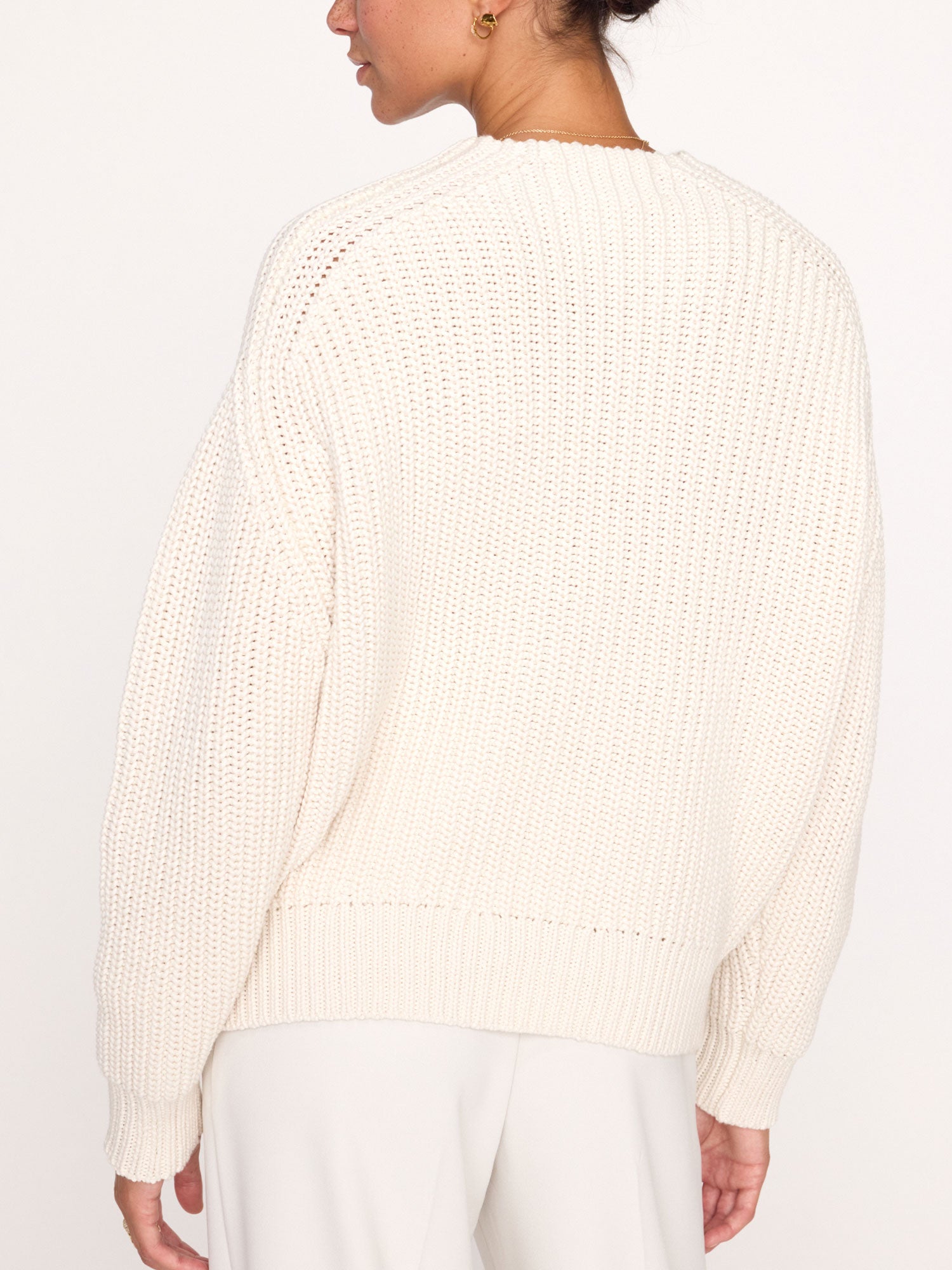 Beckett Pullover off-white sweater back view