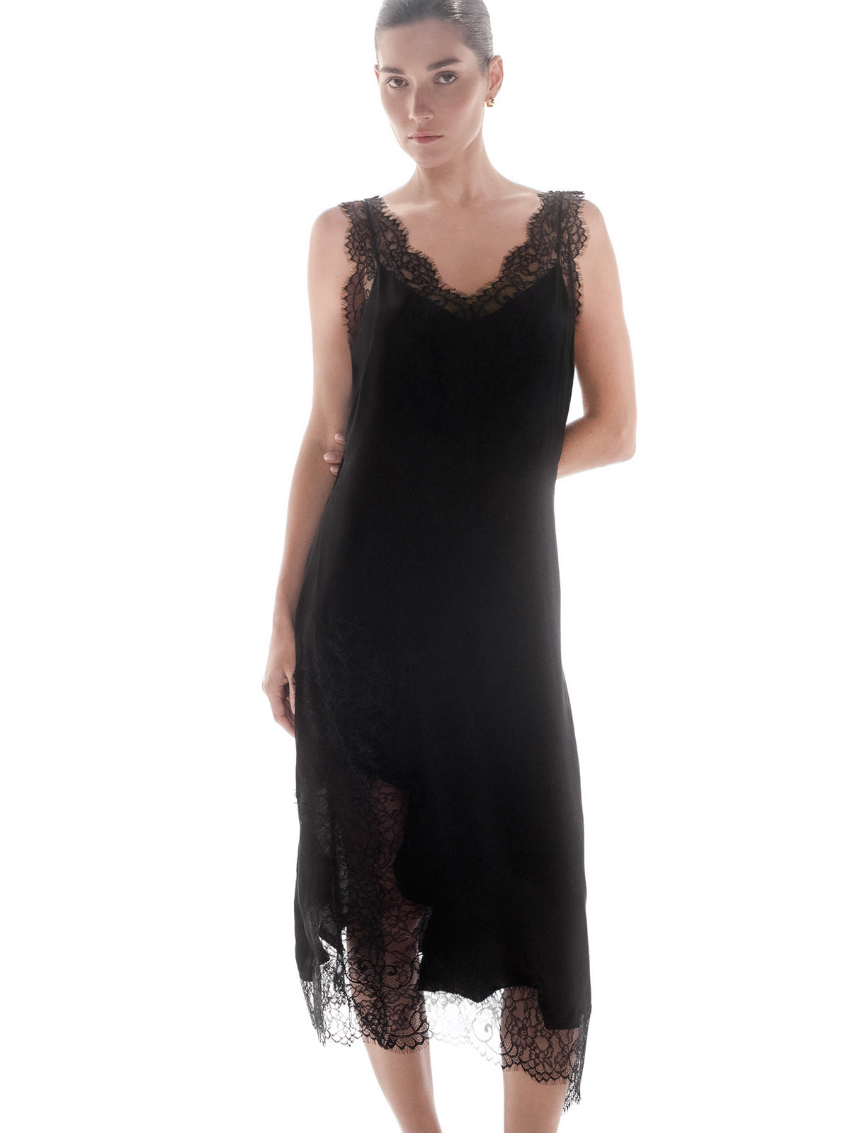 The Emile Dress in Black Onyx