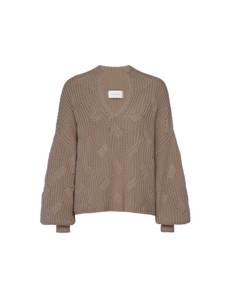 Women's Grayson Cable Pullover in Brume | Brochu Walker