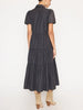 Havana tiered midi dress black back view