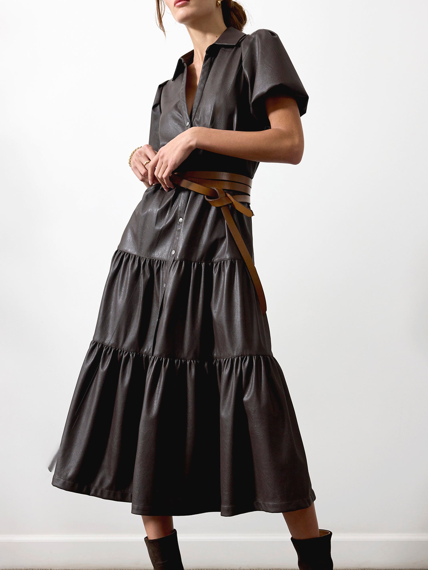 The Havana Vegan Leather Dress