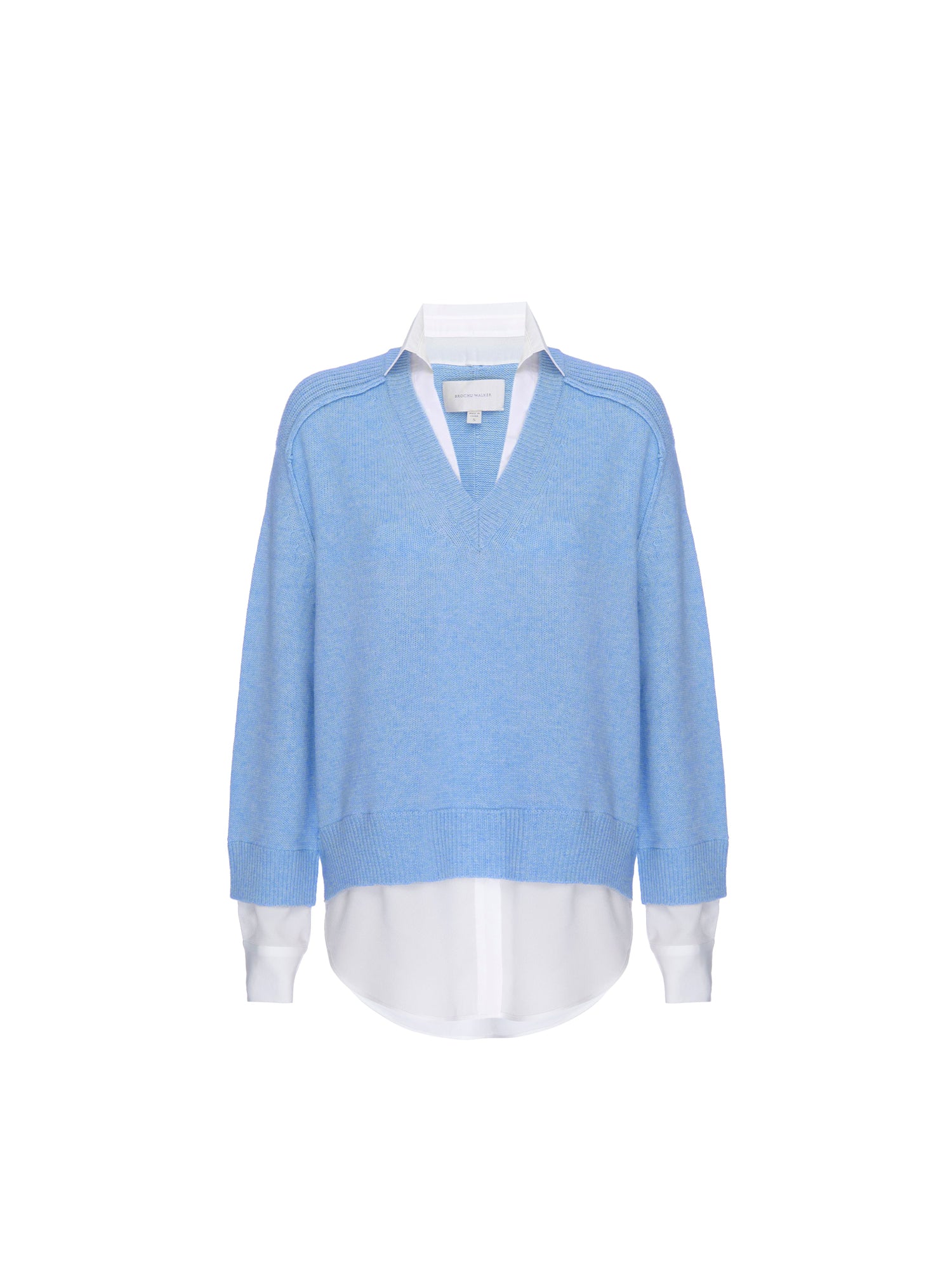 Women's Looker V-Neck in Air Blue Melange | Brochu Walker