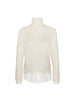 Jolie white layered turtleneck sweater flat view