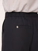 Joya mid-rise straight leg black pant close up