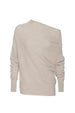 Lori cashmere ivory off shoulder sweater flat view