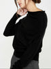 Lori cashmere off shoulder black sweater side view