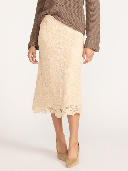 Women's Mara Lace Skirt in Buff | Brochu Walker
