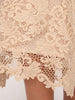 Mara lace midi tan skirt close up