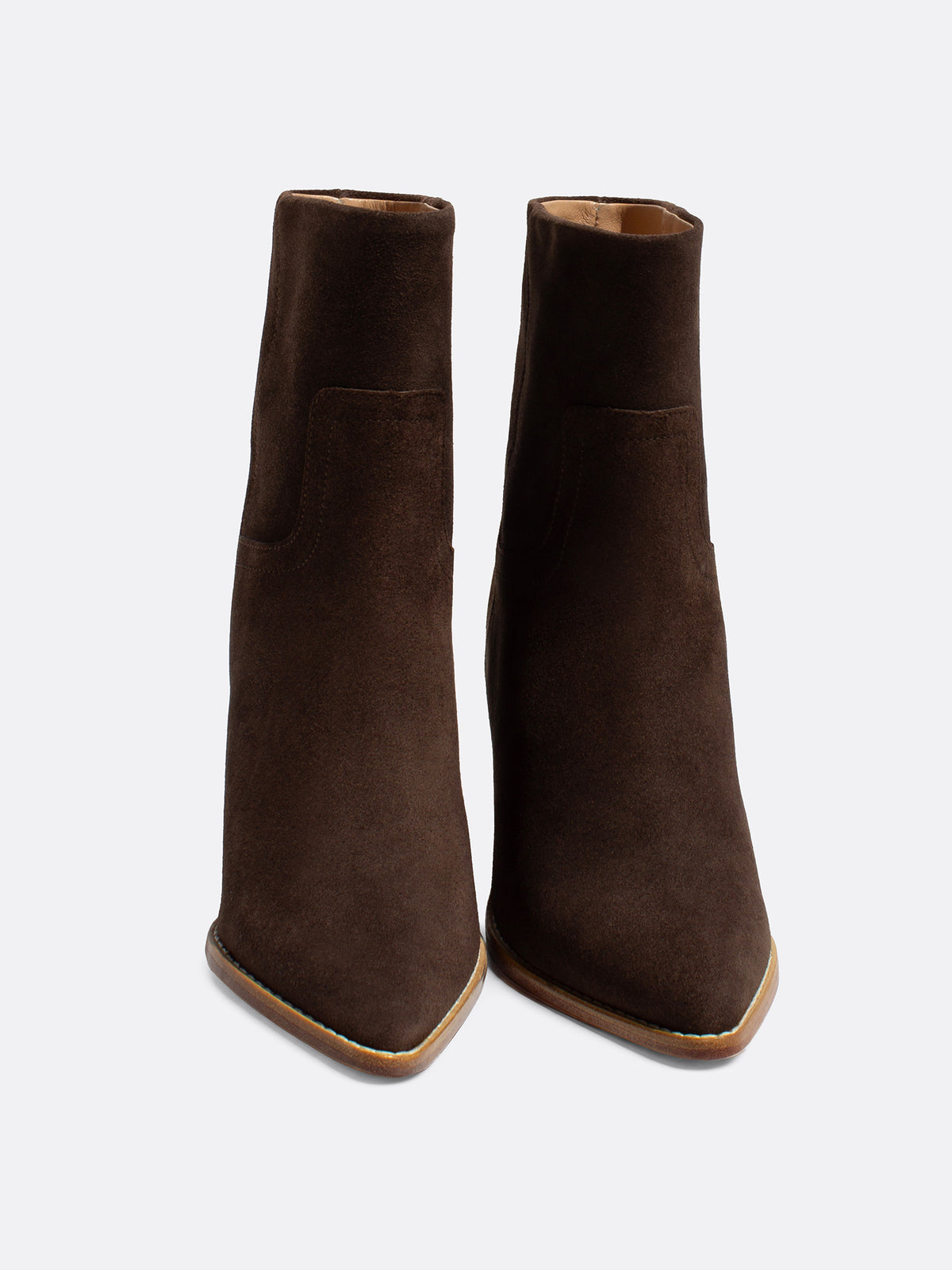 The Marfa Suede Ankle Boot in Saddle Brown