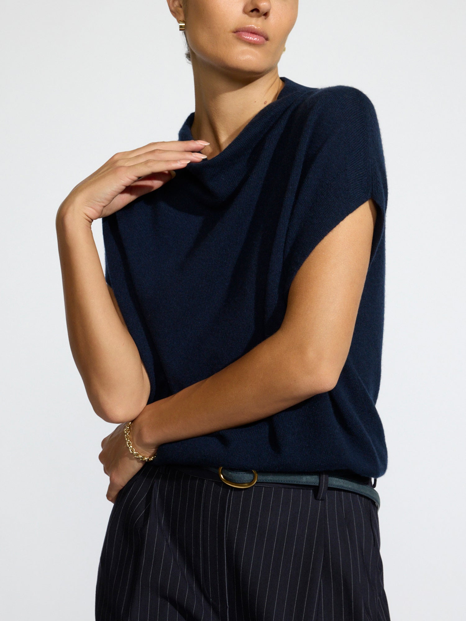 The Morten Funnel Neck Cashmere Top