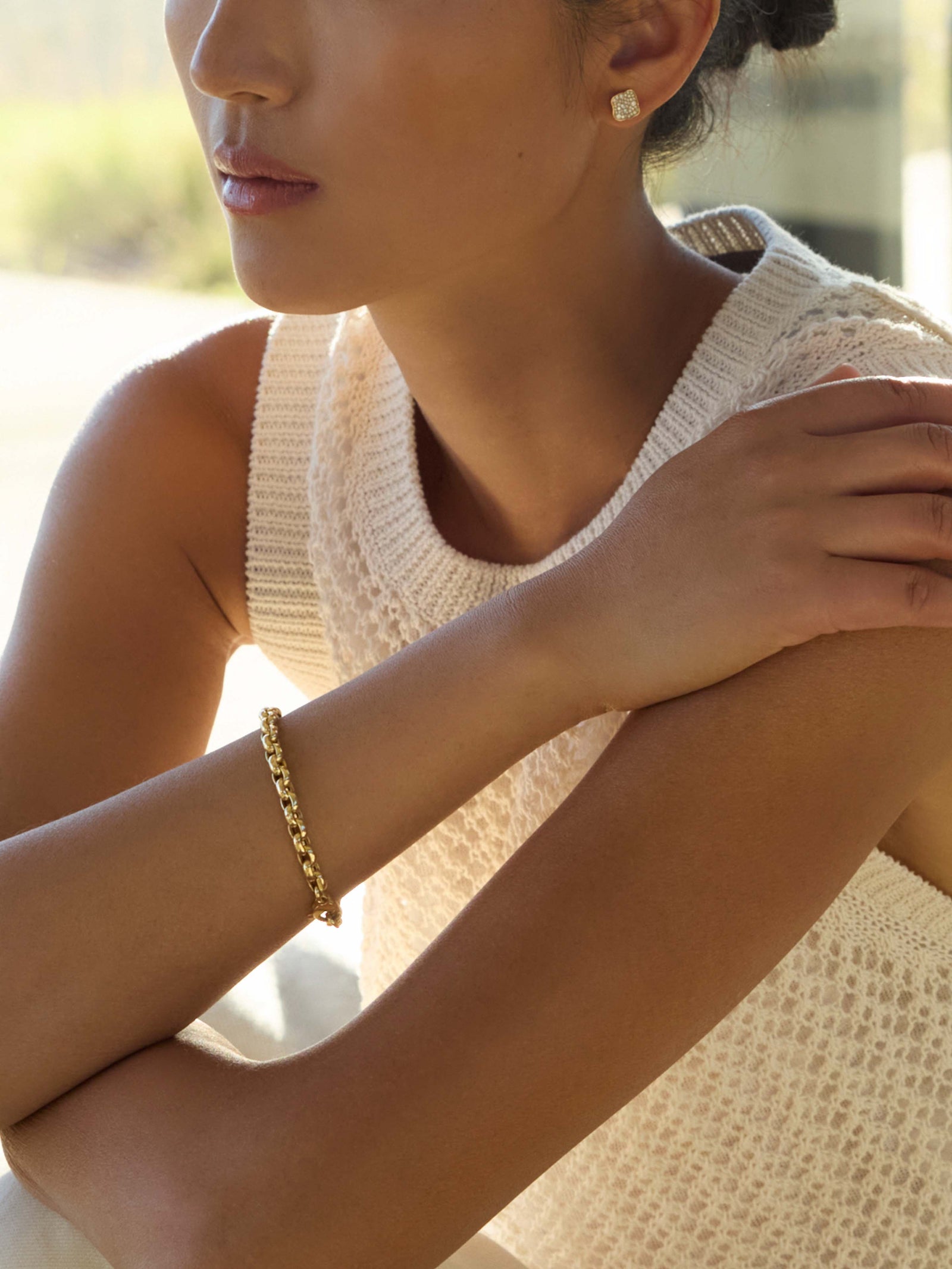 Petite Fleur Pavé Diamond Stud Earrings