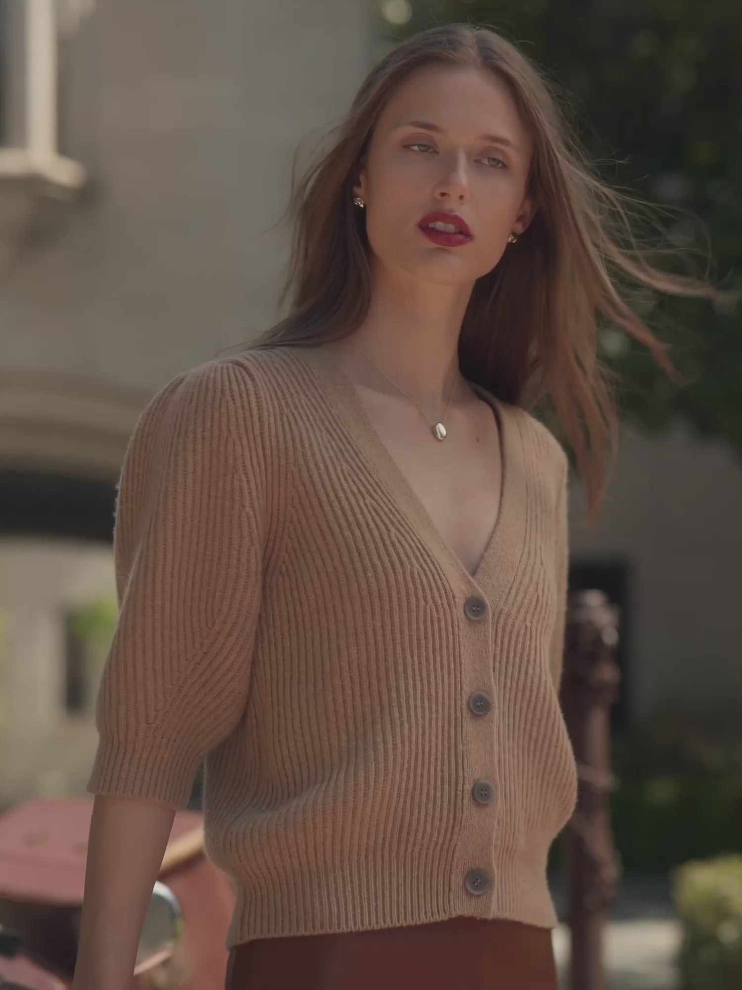 Women's Jude Cardigan in Camel | Brochu Walker