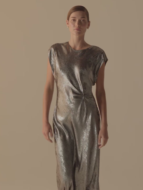 Women's Silas Dress in Obsidian Metallic