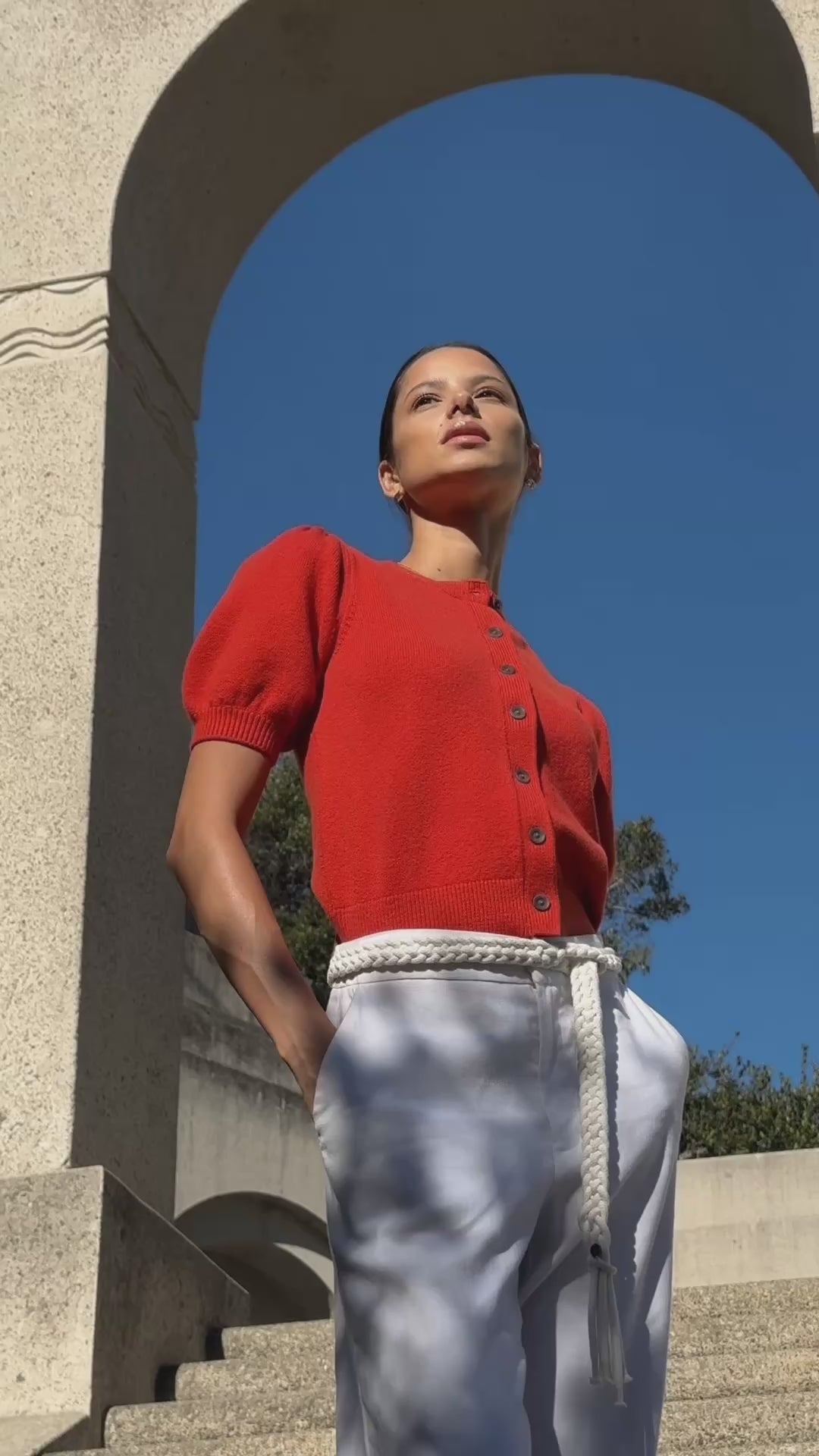 Women's Havana Cardigan Neroli in Orange | Brochu Walker