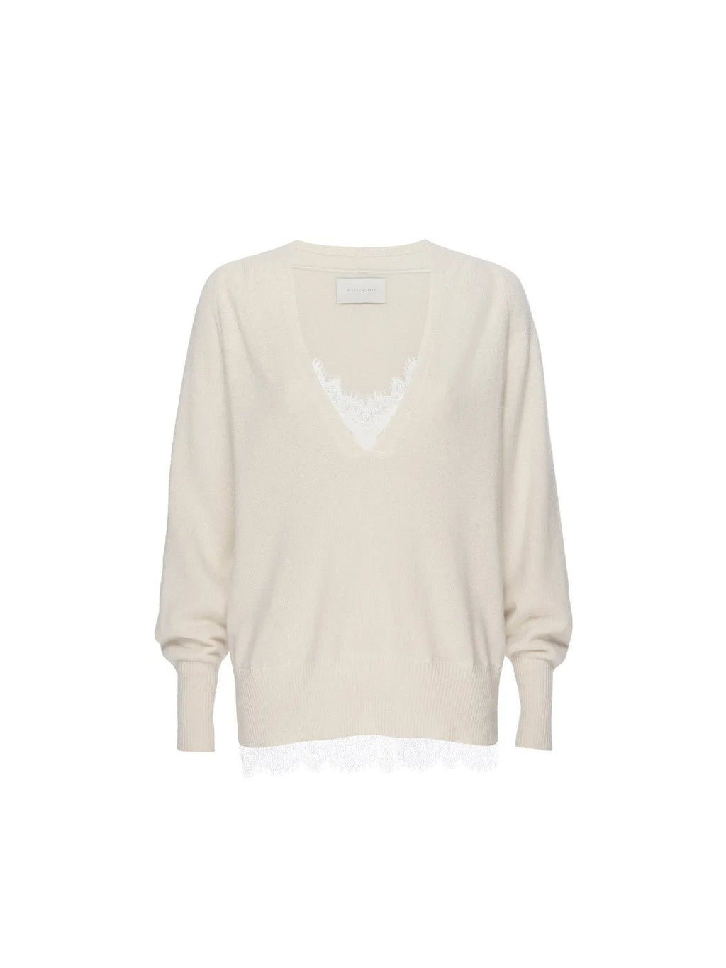Women's Lace Vee Looker Pullover in Ivory | Brochu Walker