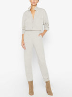 Andre Cashmere grey buttondown and sweatpant front view