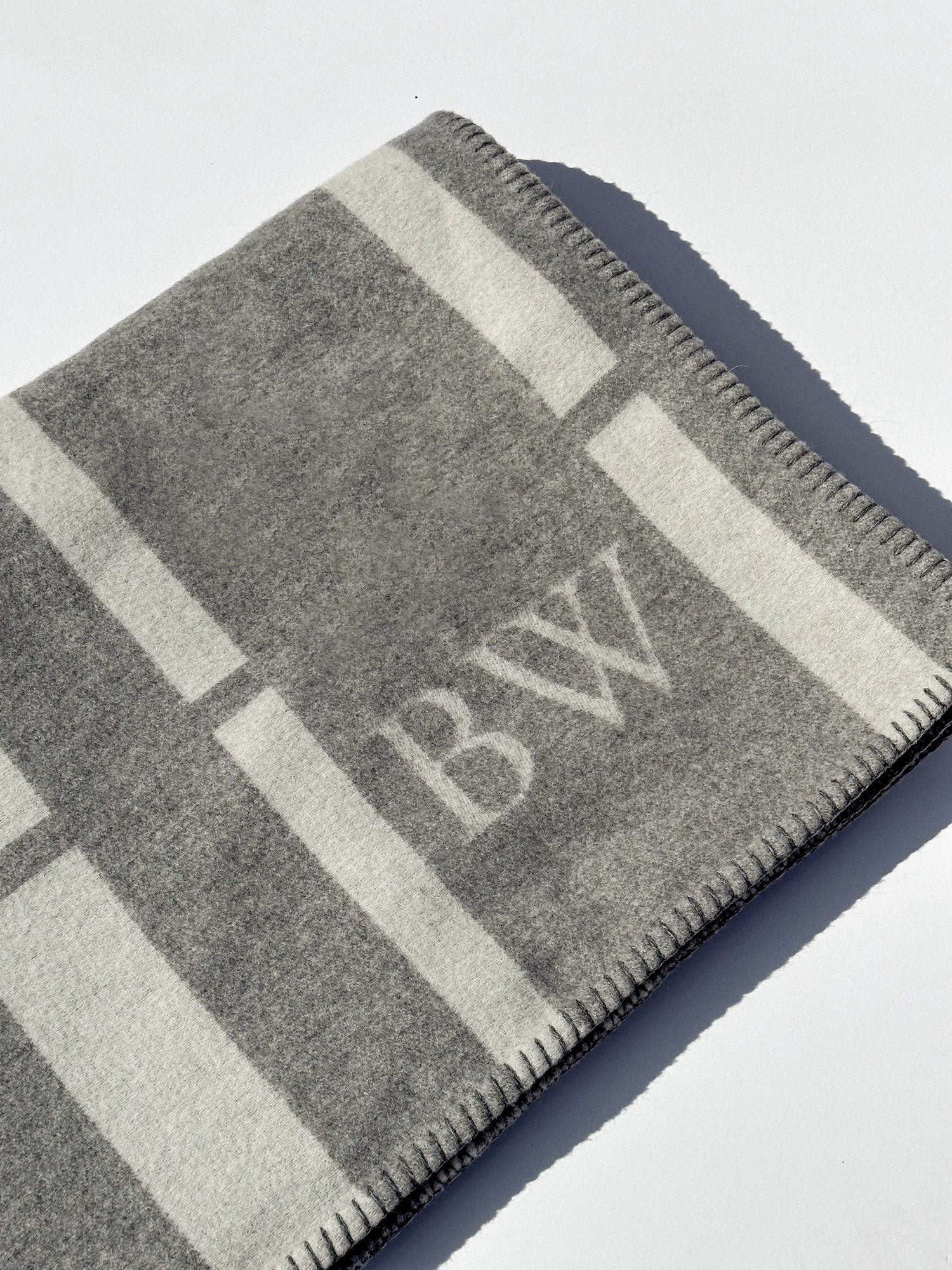 Wool grey Brochu Walker logo blanket image 3
