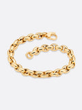 18k Yellow gold rolo link bracelet top view