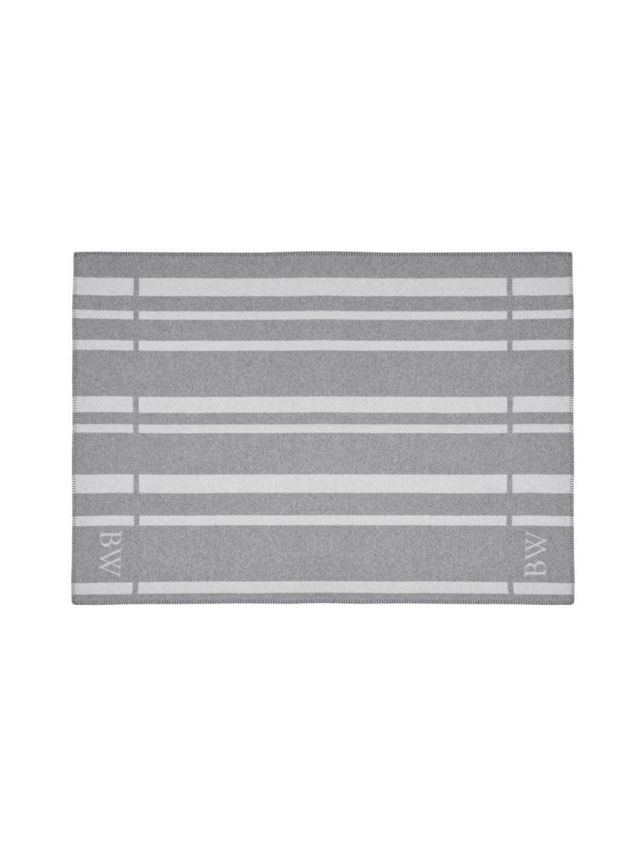 Wool grey Brochu Walker logo blanket flat view
