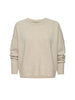 Everyday cashmere crewneck ivory sweater flat view