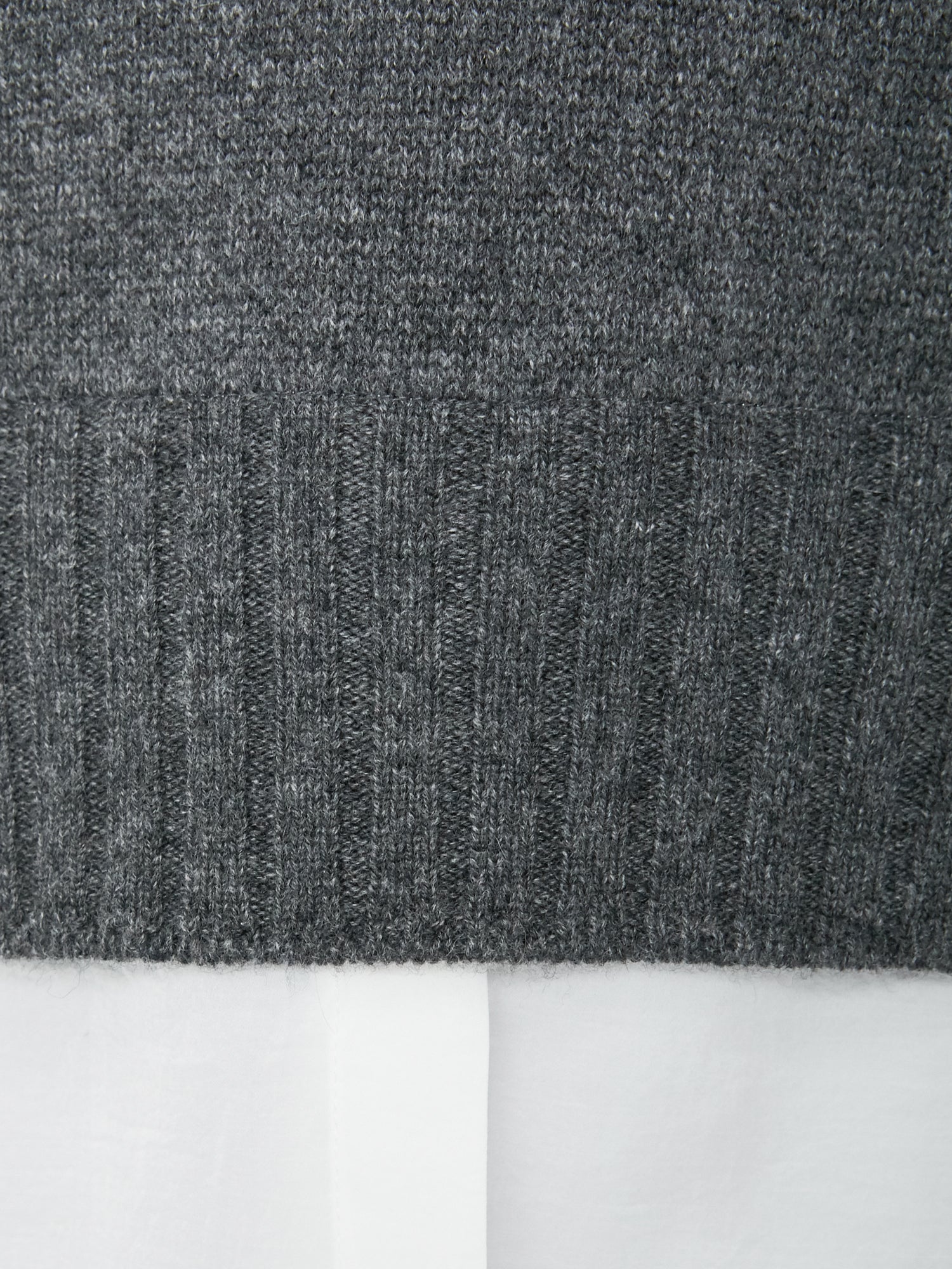 Jolie dark grey layered turtleneck sweater close up