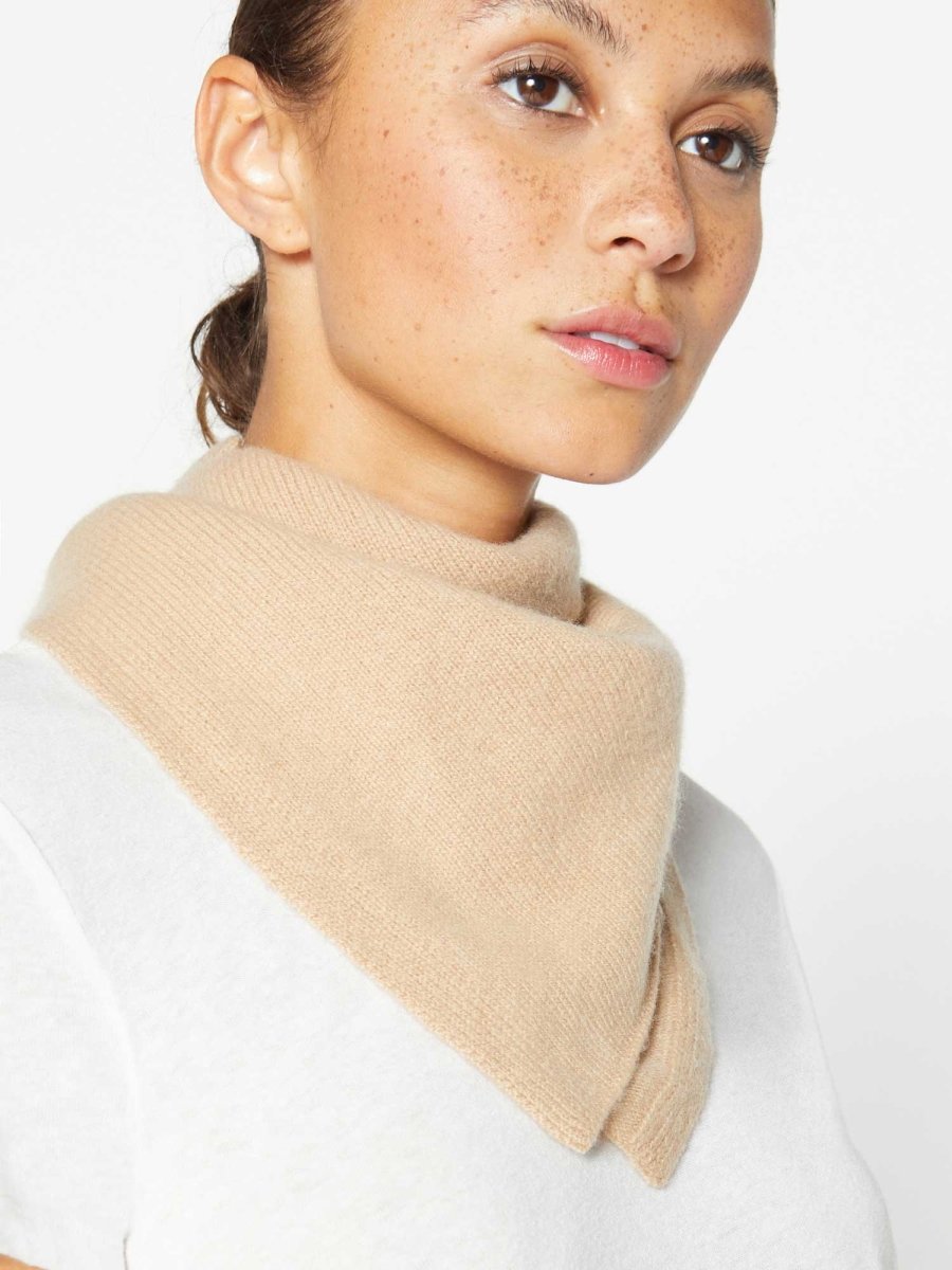 Cashmere tan neck square front view