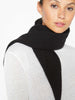 Cashmere black neck tie front view