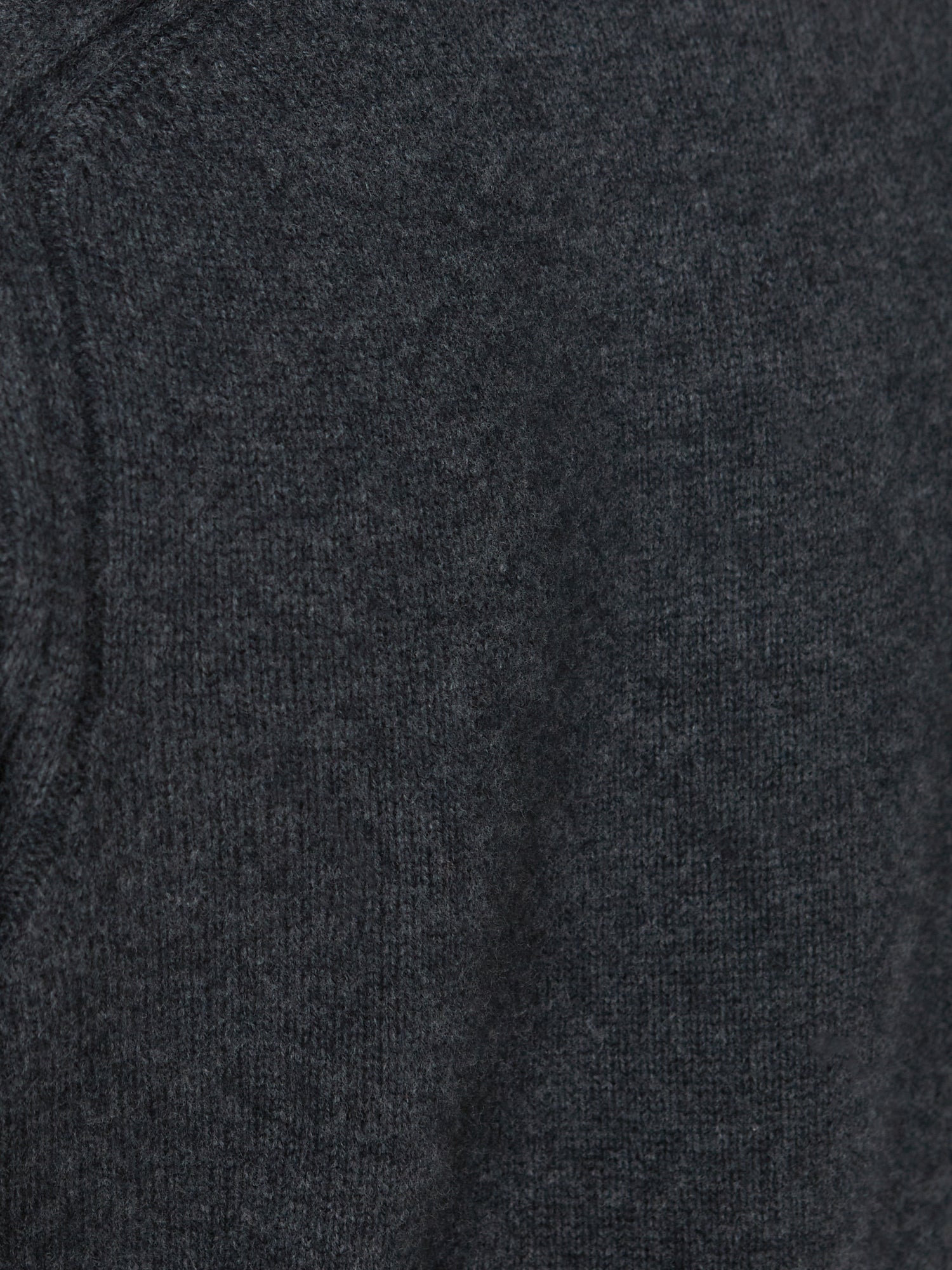 Eton dark grey layered crewneck sweater close up 2