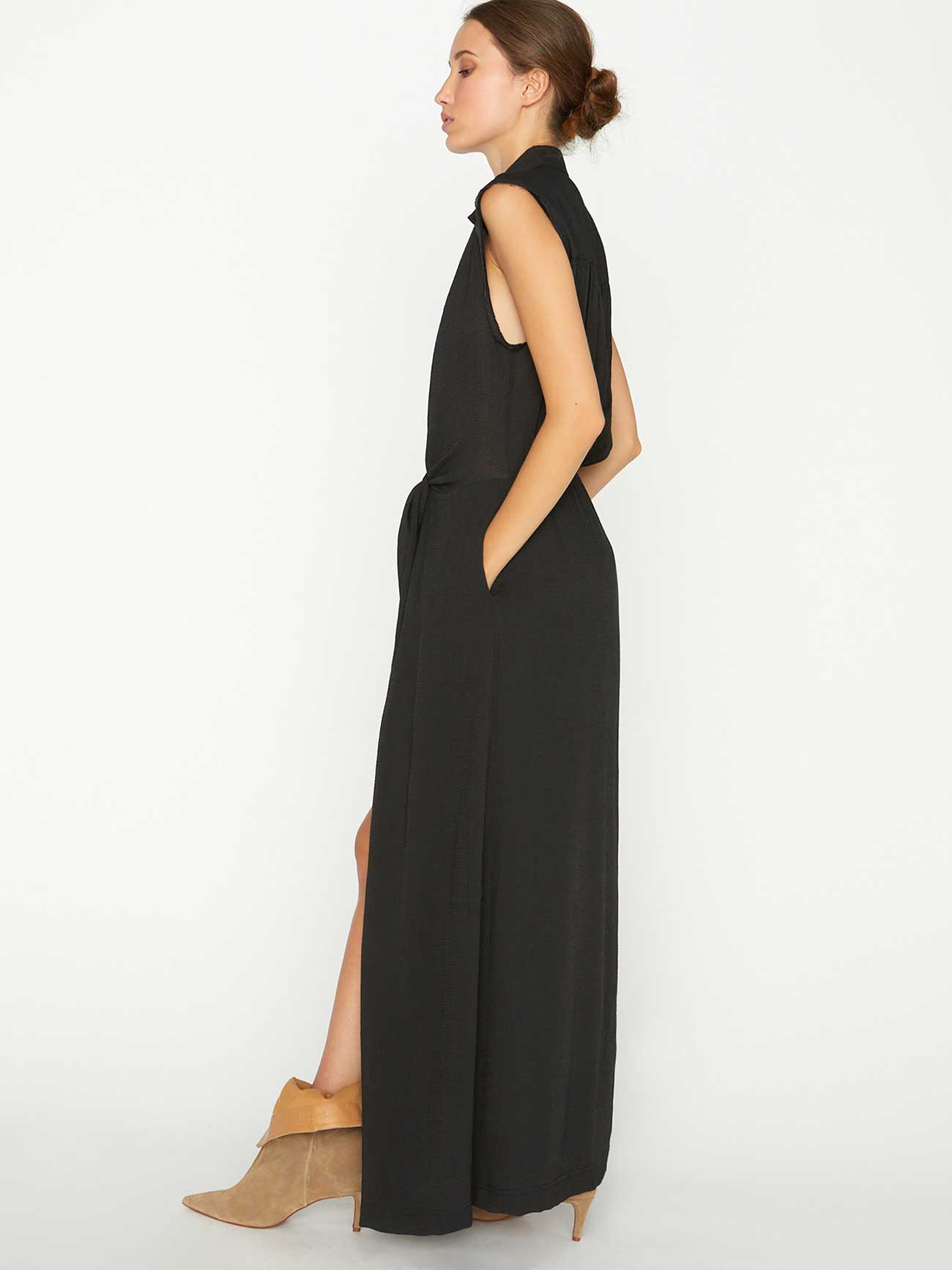 Photo of Woman in Black Sleeveless Dress Posing · Free Stock Photo