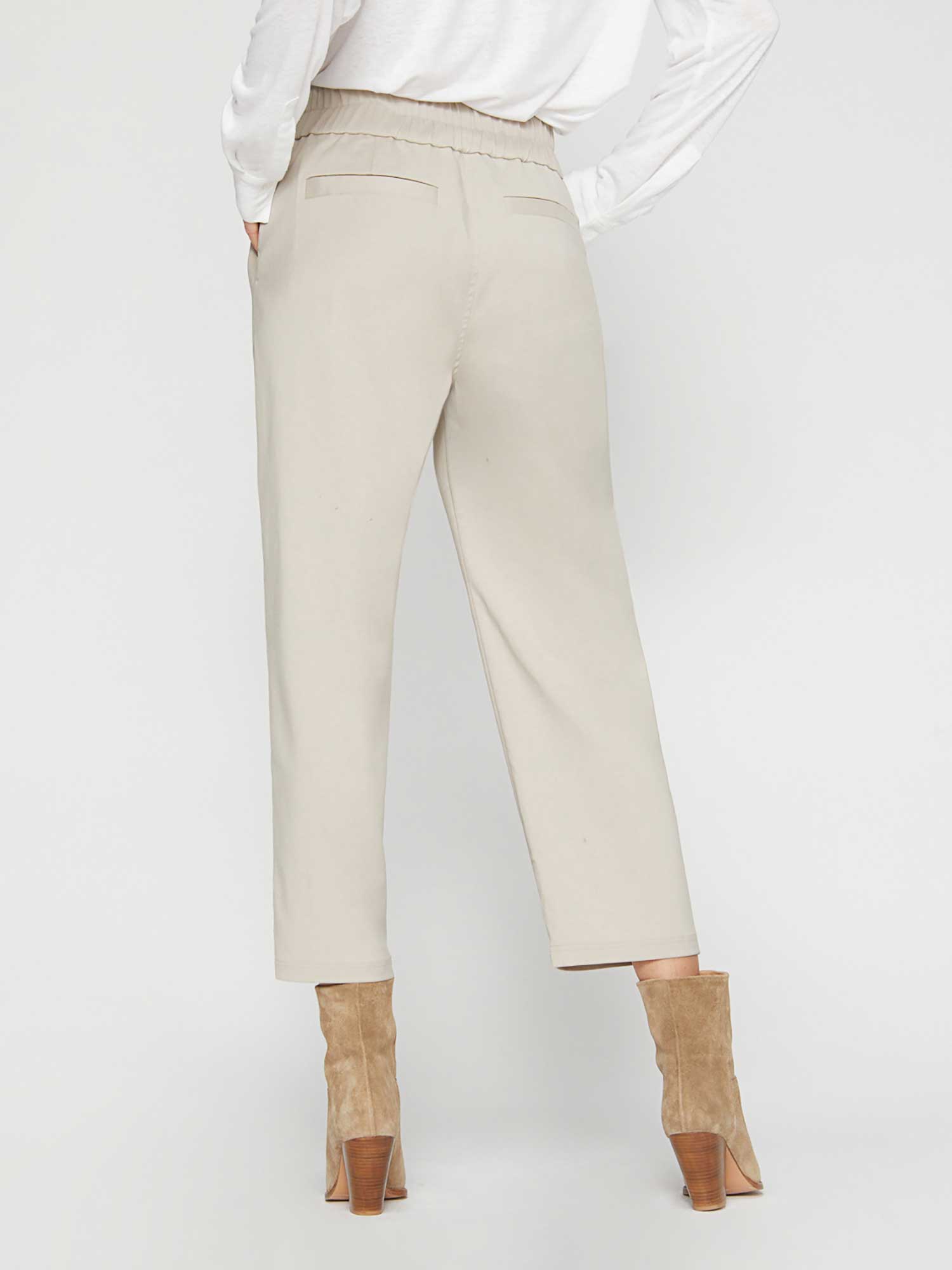 Fiera beige cropped pant back view