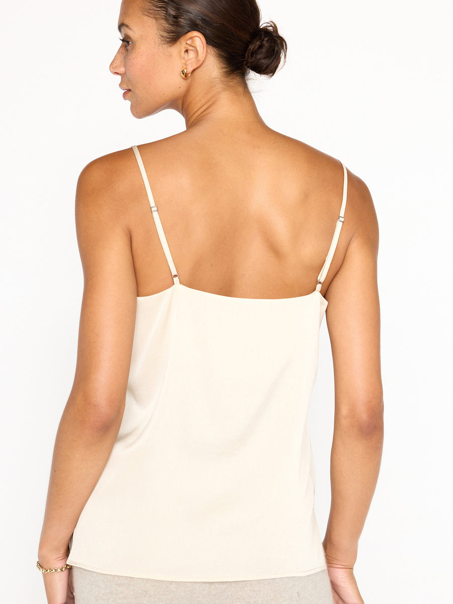 Everyday ivory silk cami back view