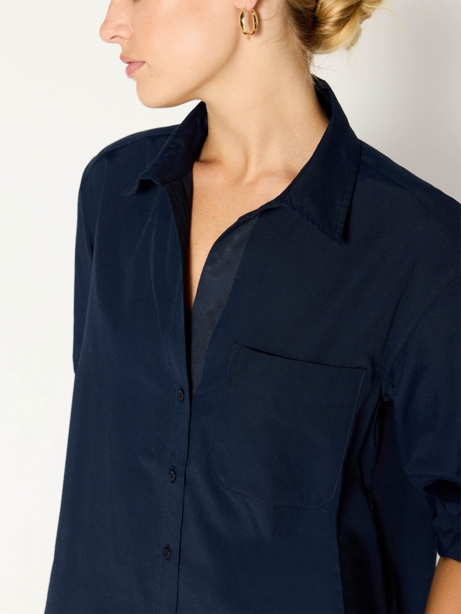 navy blue dress shirt for women The Everyday Shirt, XS, Navy | Women's Tops