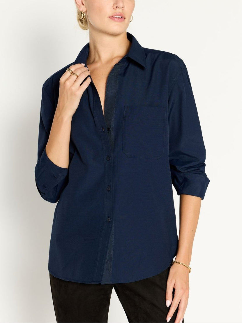 navy blue dress shirt for women The Everyday Shirt, S, Navy | Women's Tops