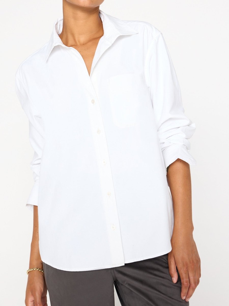 Everyday button up white shirt front view 3