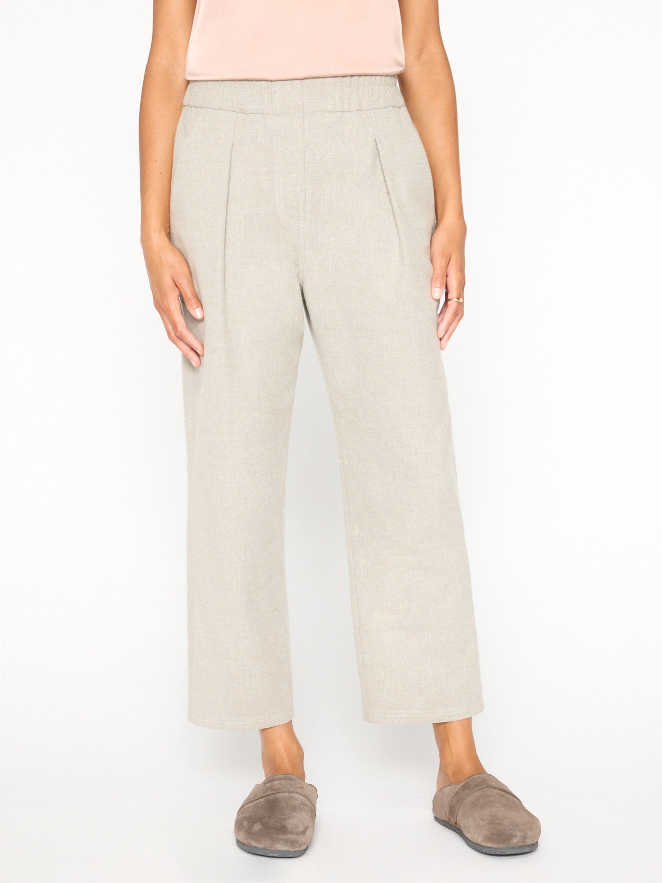 Fiera grey cropped pant front view 2