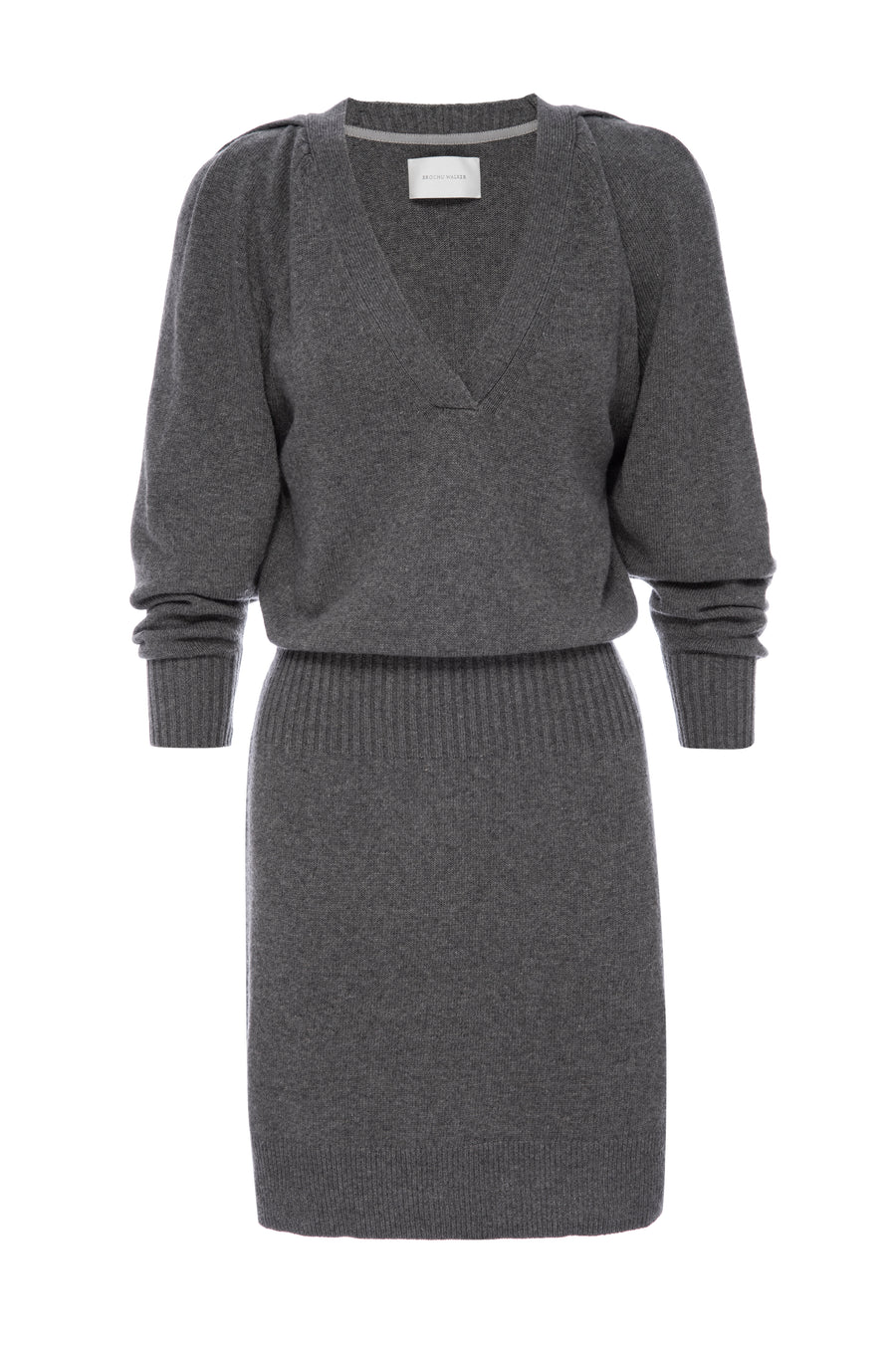 Idris mini grey sweater dress flat view