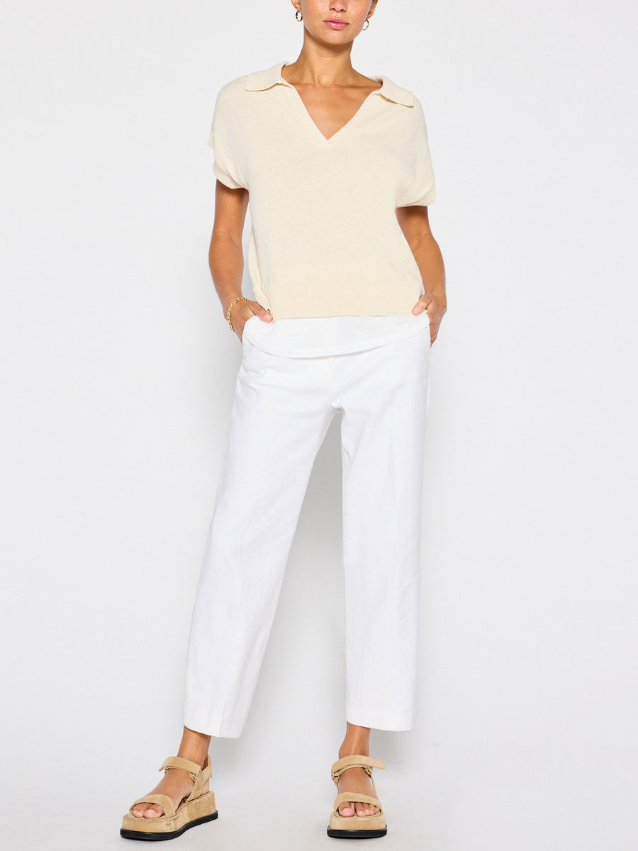 Jaia layered polo shortsleeve sweater full view
