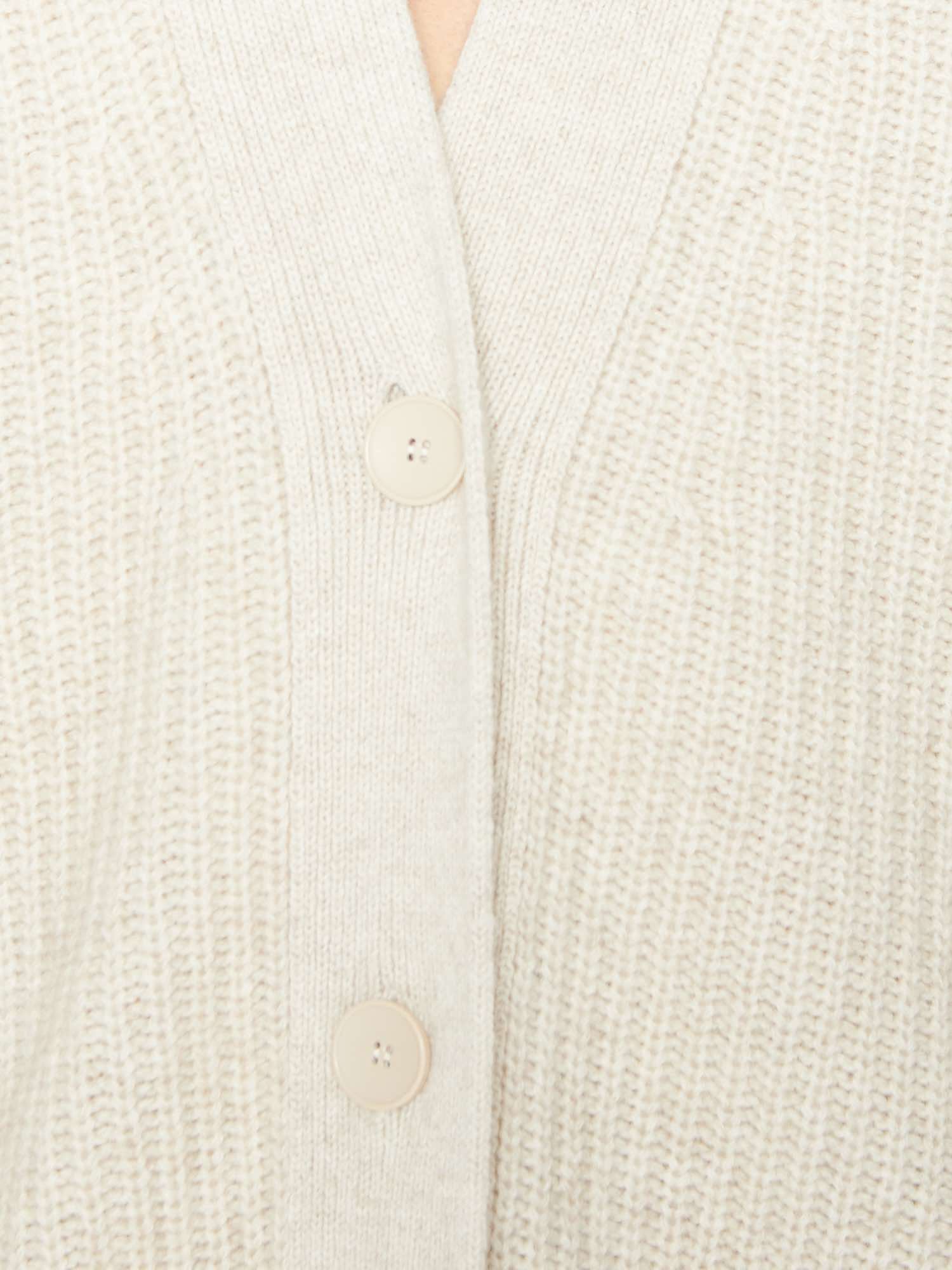 Jenny beige cashmere wool cardigan sweater close up