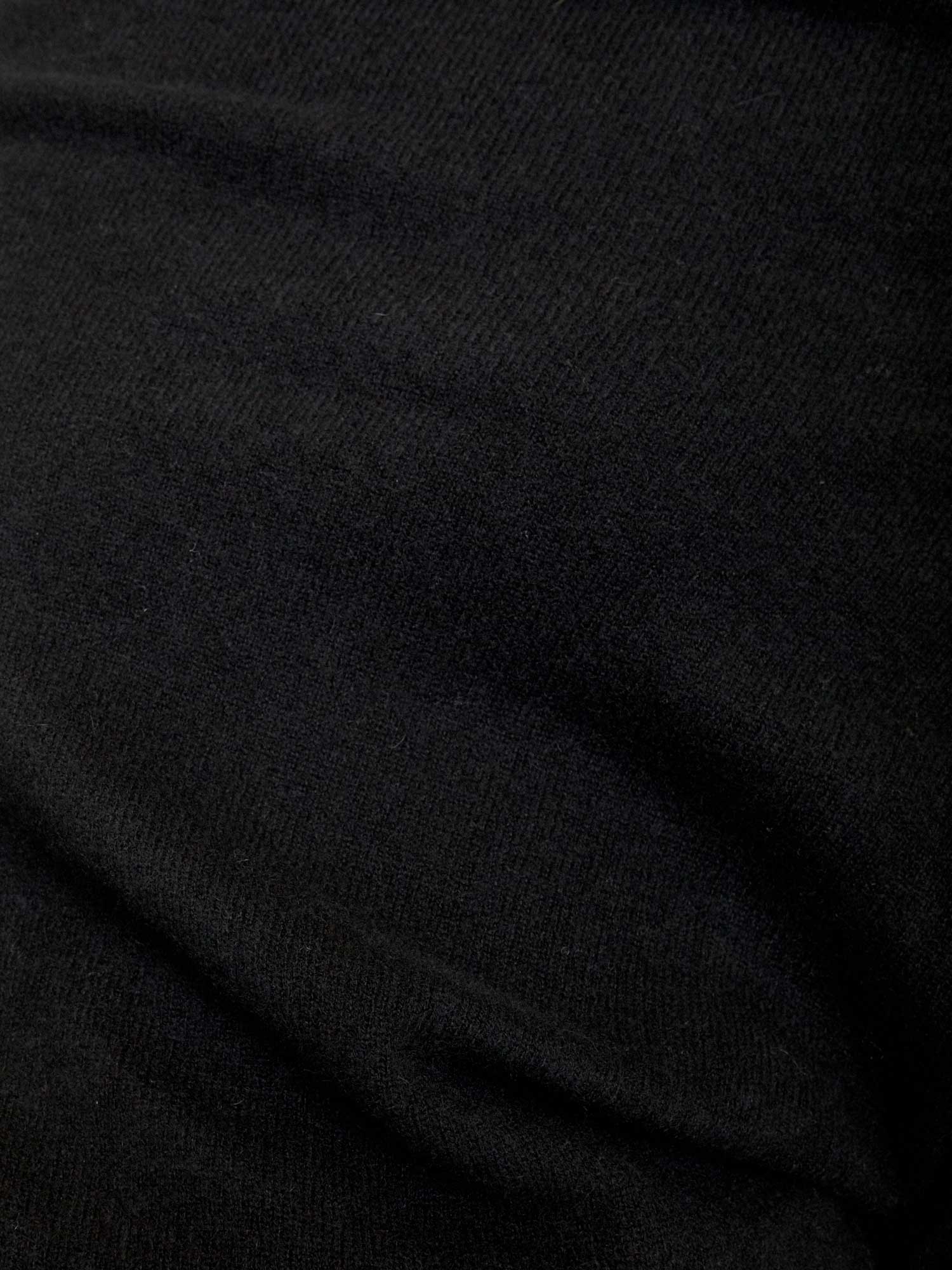Lori cashmere off shoulder black sweater close up 2