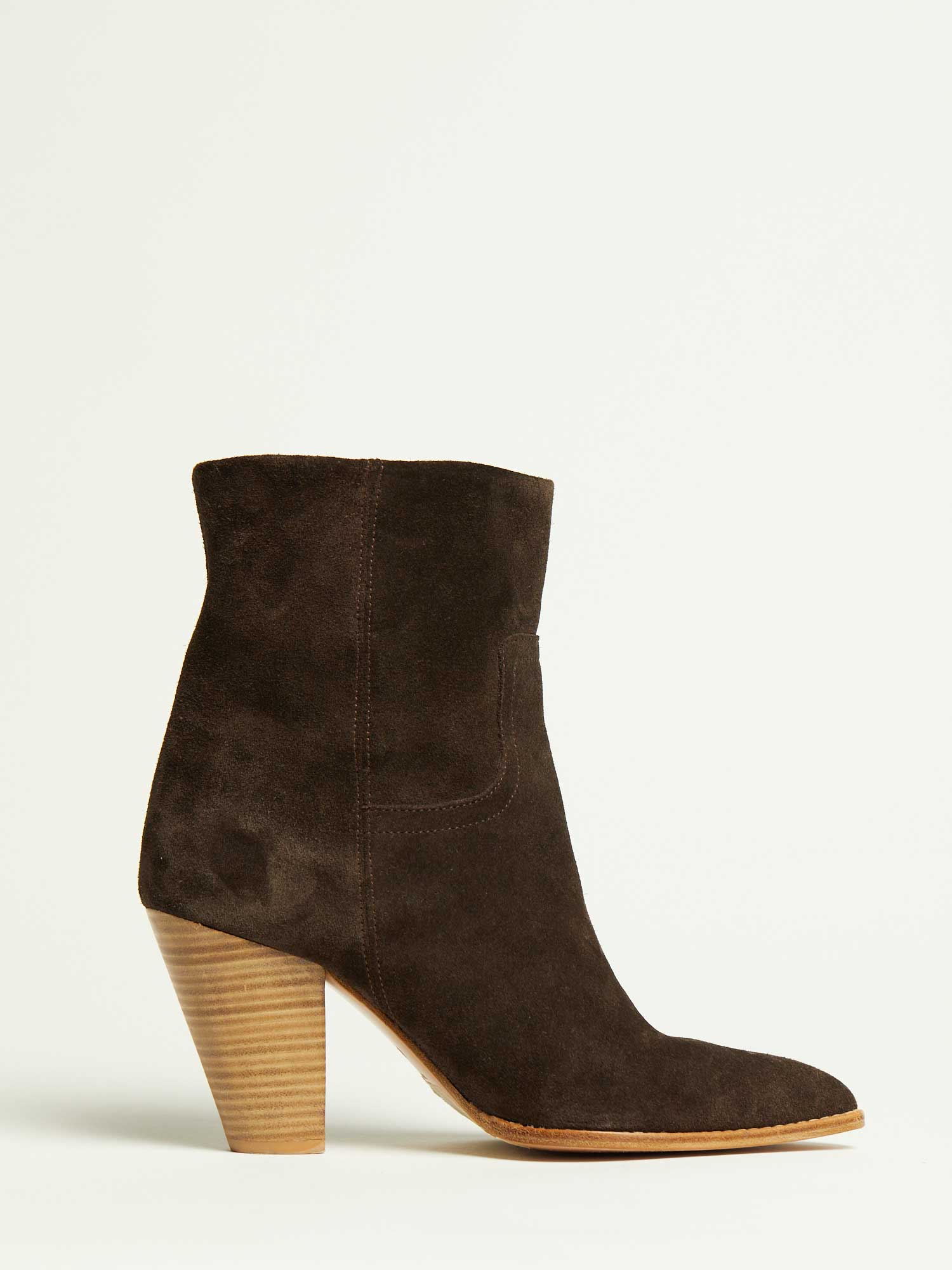 Marfa brown suede boot side view 3
