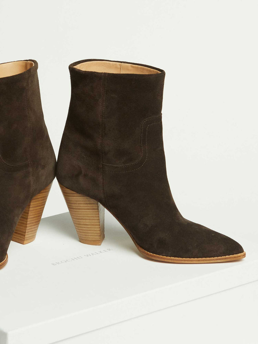 Marfa brown suede boot side view 2