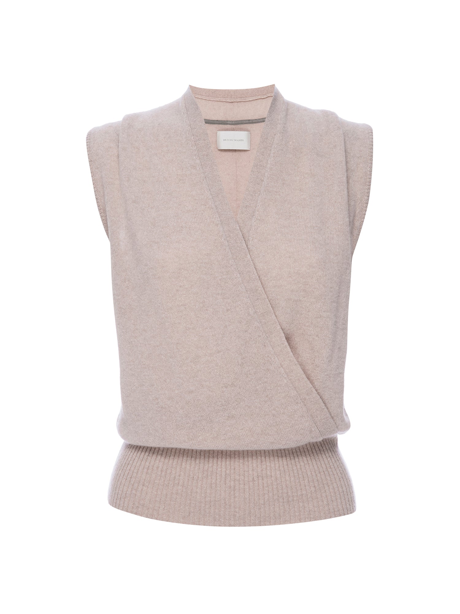 Phinneas cashmere v-neck sleeveless wrap sweater flat view