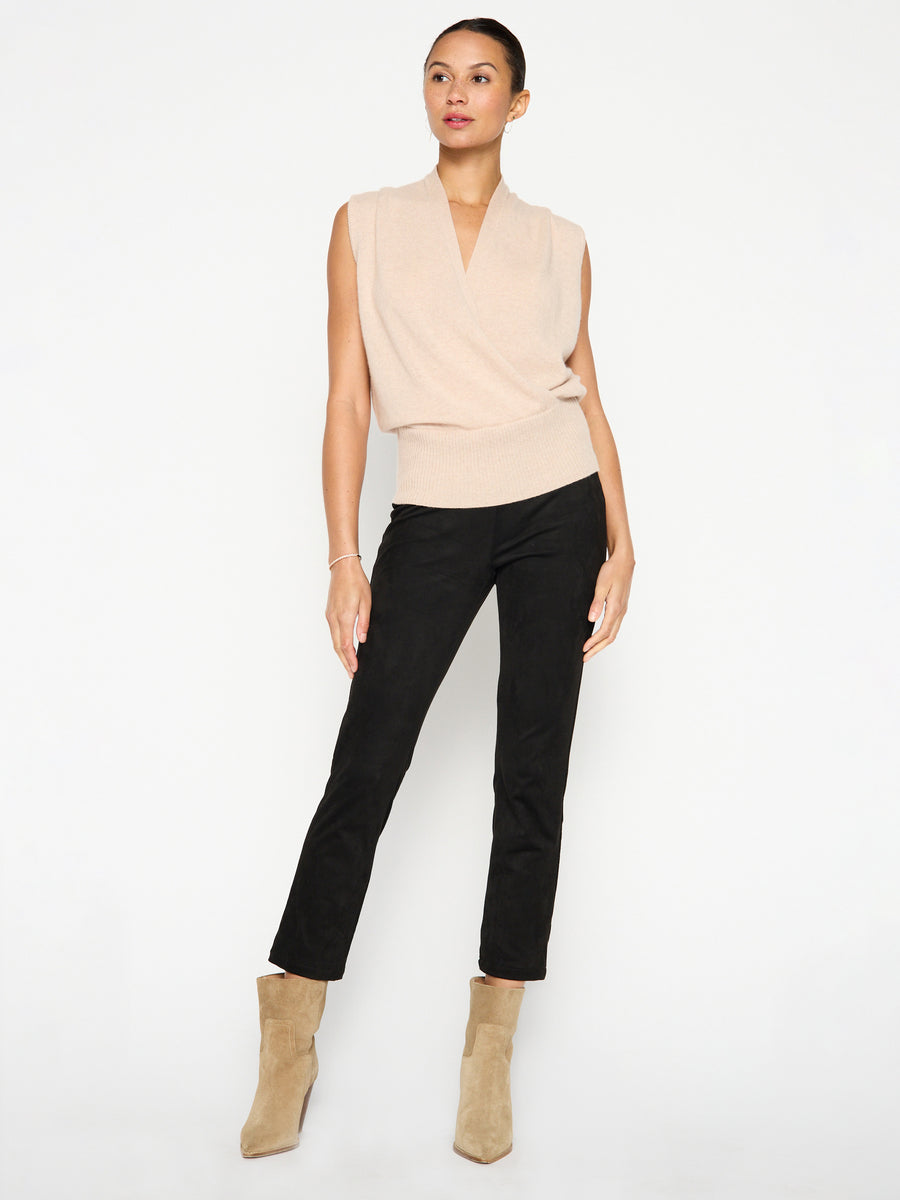 Phinneas cashmere v-neck sleeveless wrap sweater full view