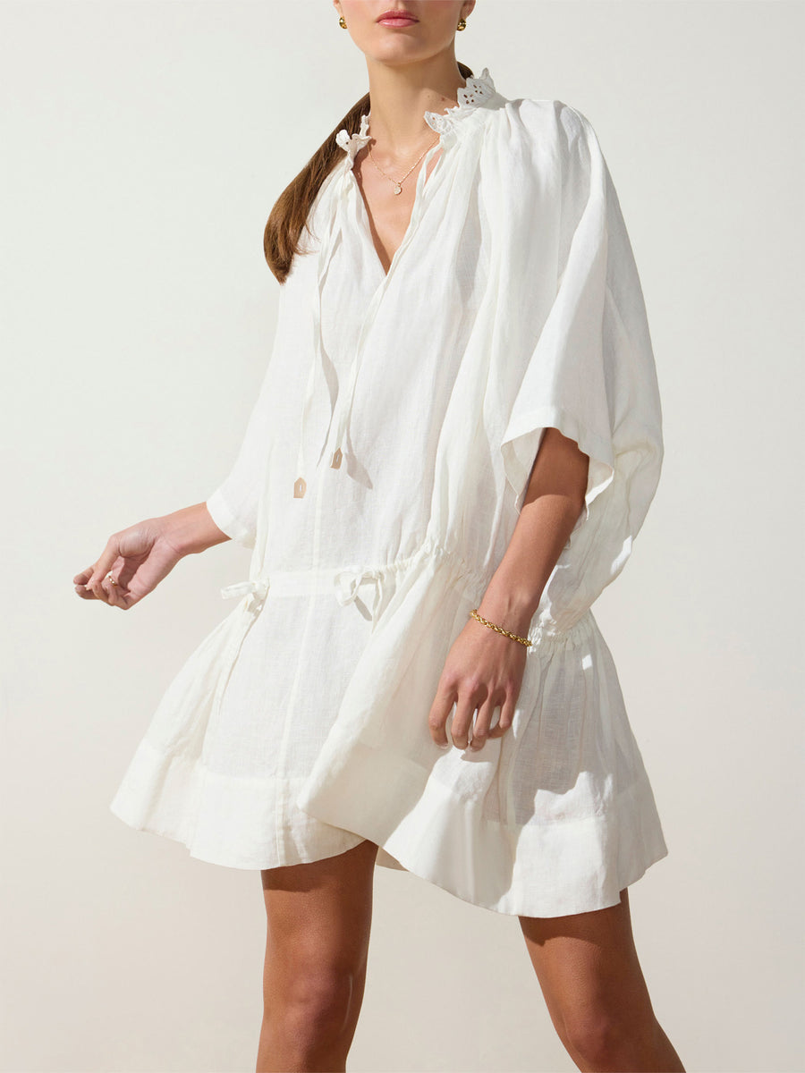 vedhæng I første omgang maskinskriver Women's St. Tropez Dress in Ivory