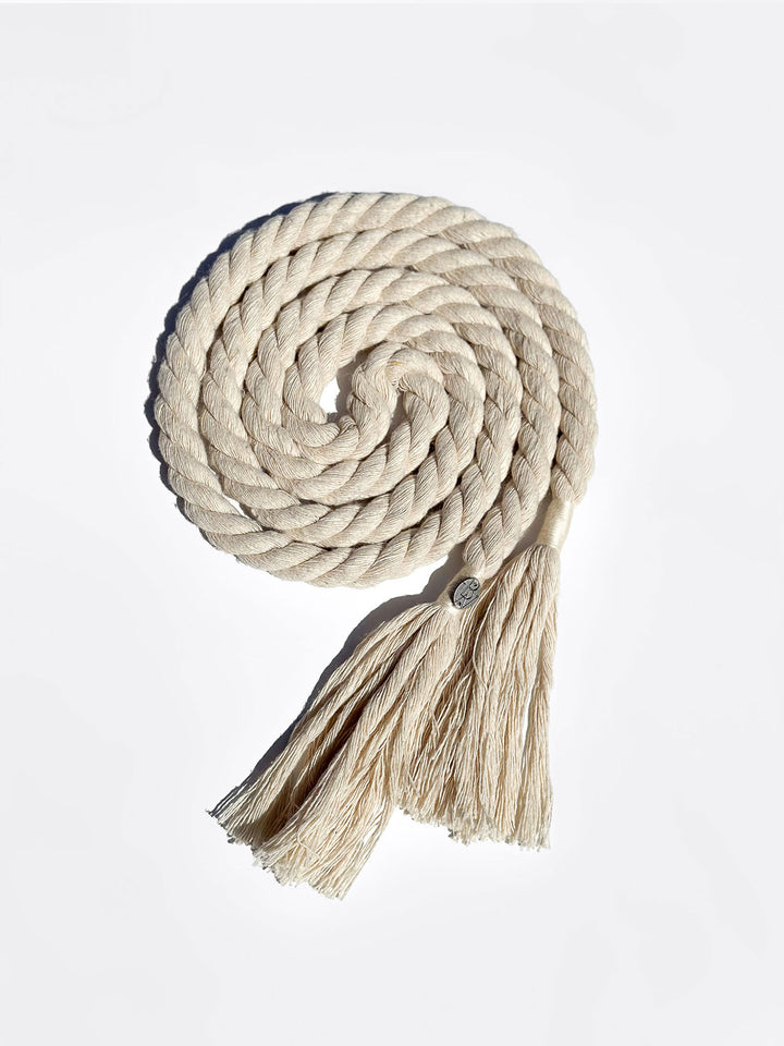 Rope natural cotton belt coiled